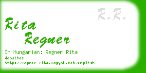 rita regner business card